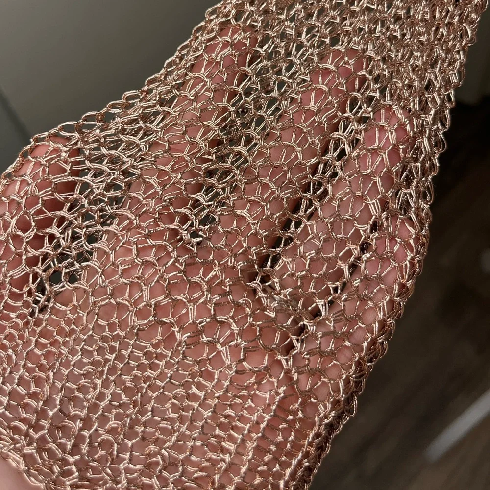 Superdown Karen Metallic Cardigan Bronze Size Small - Picture 5 of 7